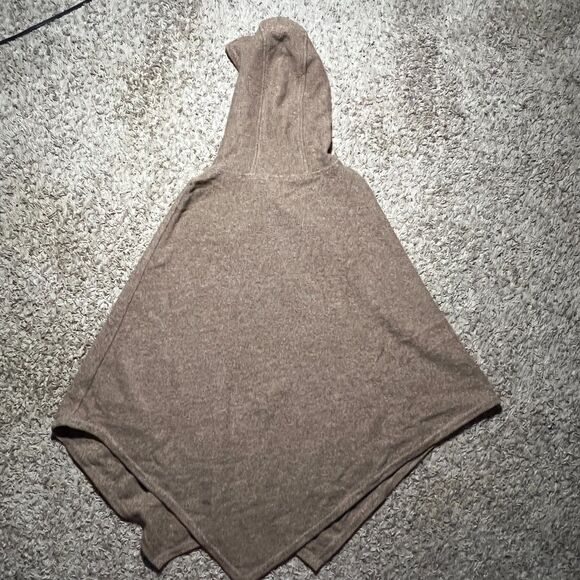 Pendleton 100% Lambs Wool Hooded Cape Shawl Camel Tan XS Small - Picture 4 of 10